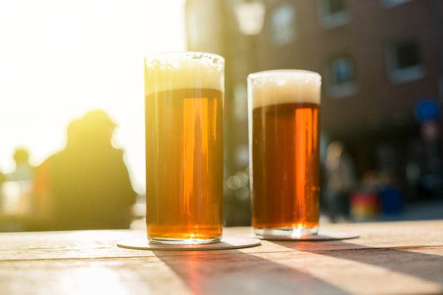 Two glasses of beer